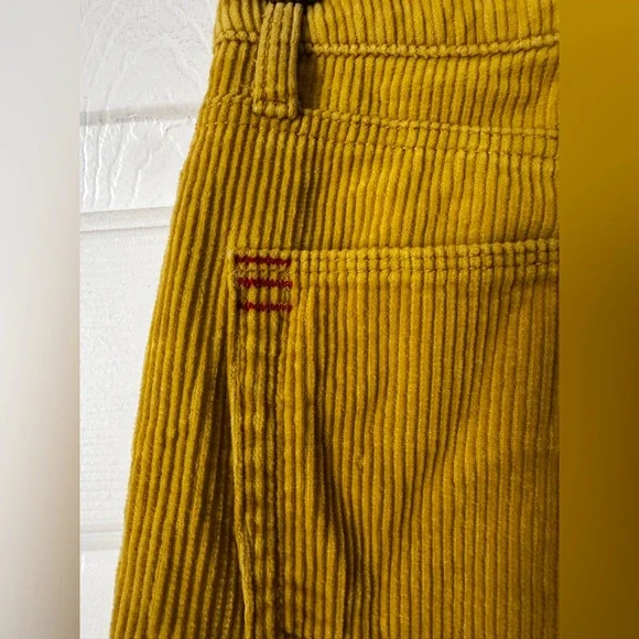 BDG Mom High-Rise Corduroy Pants | Chartreuse Yellow | Women's Size 25 0554 - Picture 5 of 7